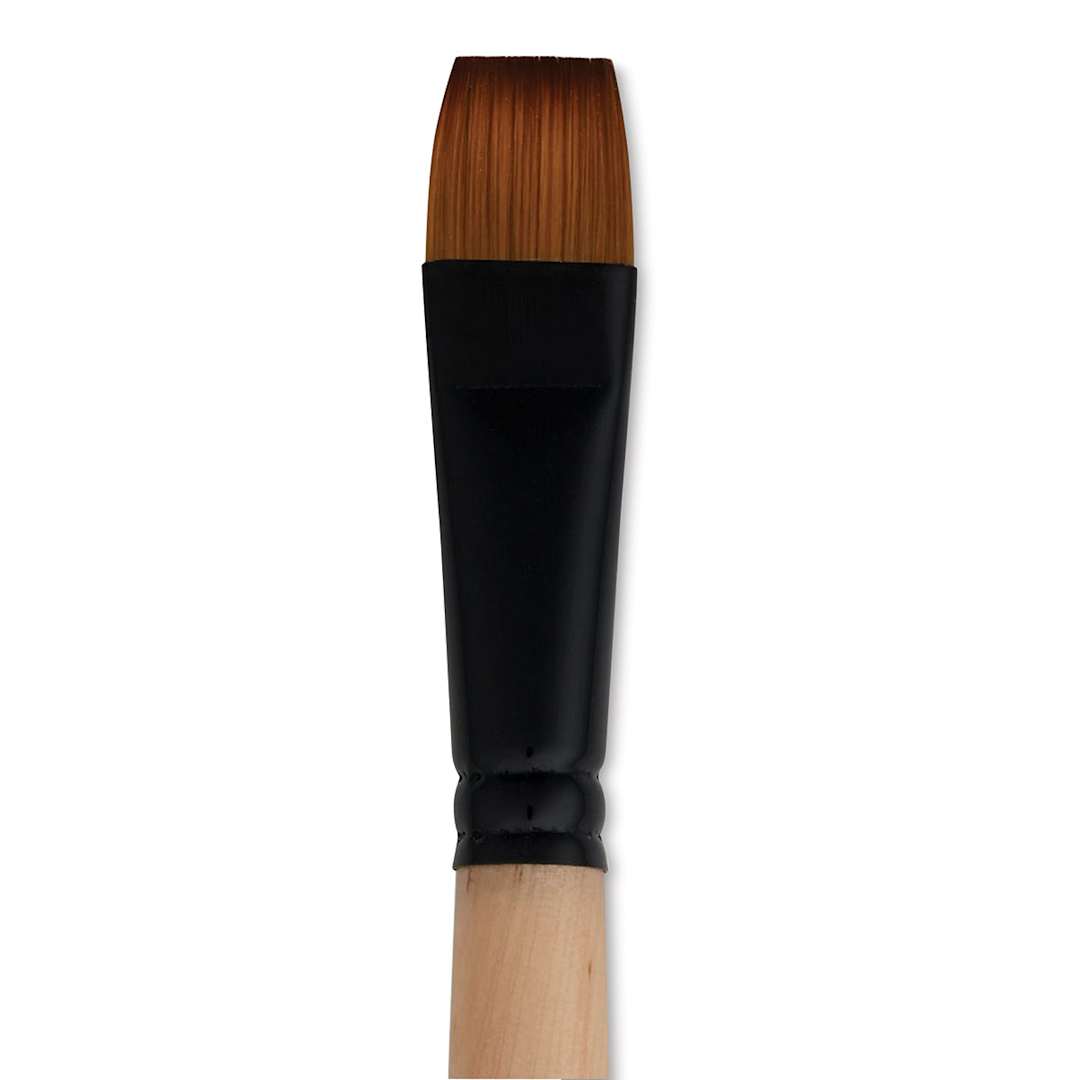 Open in modal - Dynasty Black Gold Brush - Chisel Blender, Short Handle, Size 20 close up