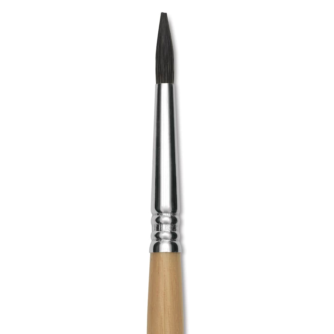 Open in modal - Escoda Squirrel Hair Ceramic Brush - Square Tip, Size 6 (Close-up of brush)