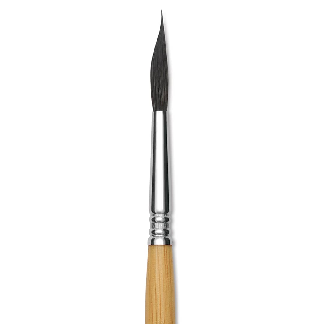 Open in modal - Escoda Squirrel Hair Ceramic Brush - Round Slanting, Size 6 close up