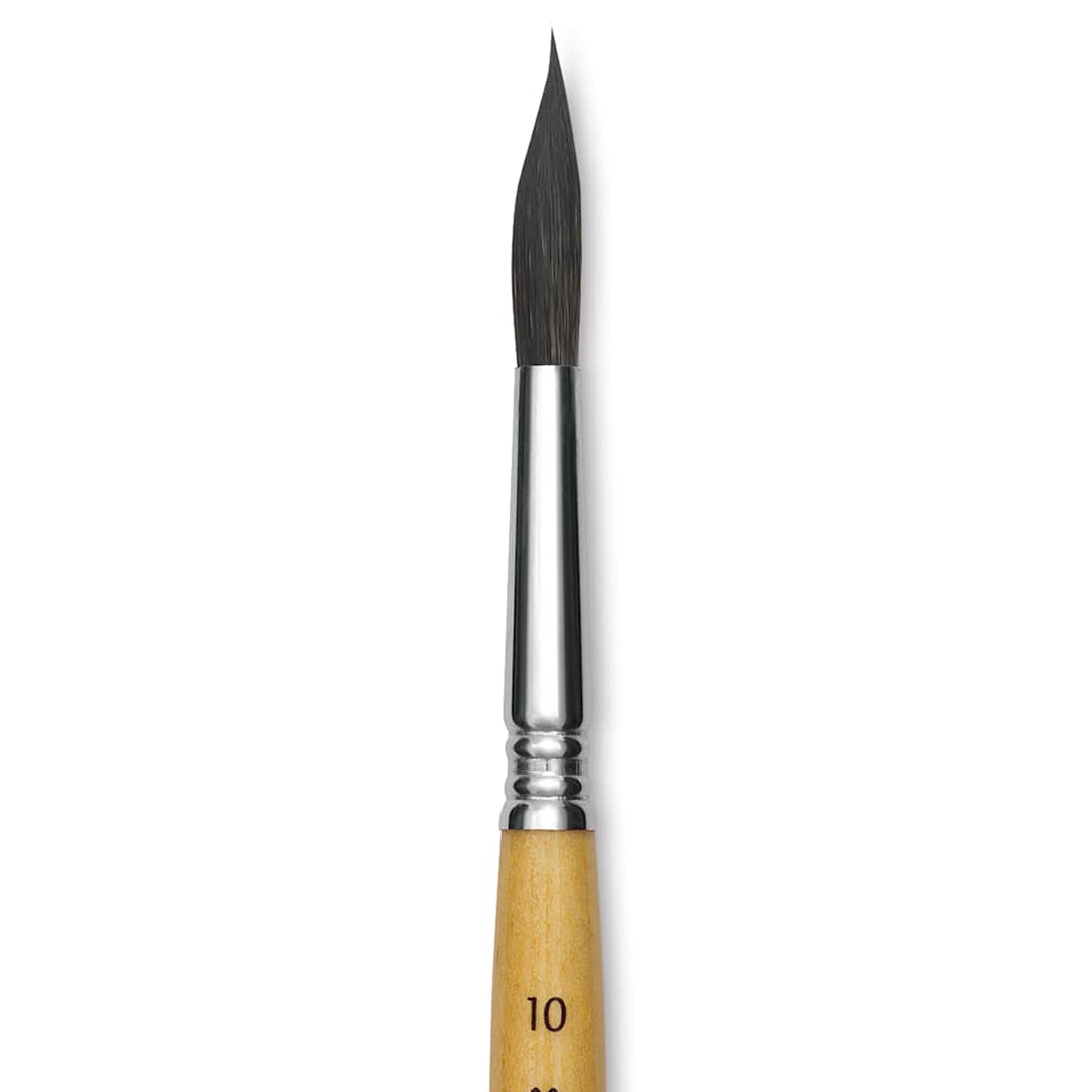 Open in modal - Escoda Squirrel Hair Ceramic Brush - Round Slanting, Size 10 close up