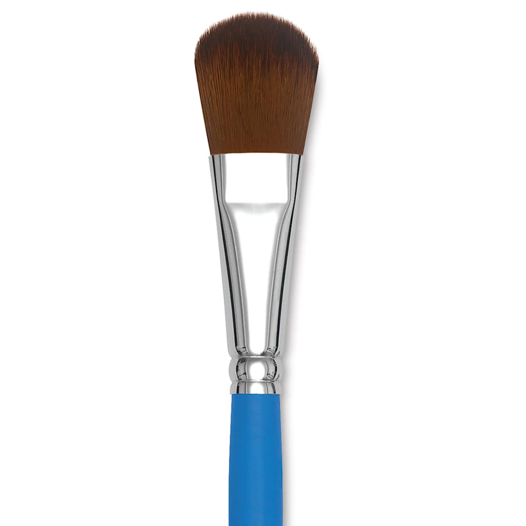Open in modal - Princeton Select Synthetic Brush - Wave Oval Mop, Short Handle, Size 3/4" close up