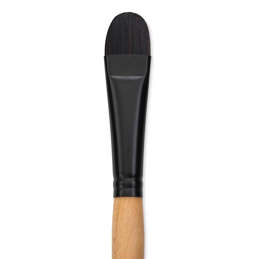 Open in modal - Princeton Catalyst Polytip Bristle Brush - Short Filbert, Long Handle, Size 12 close up