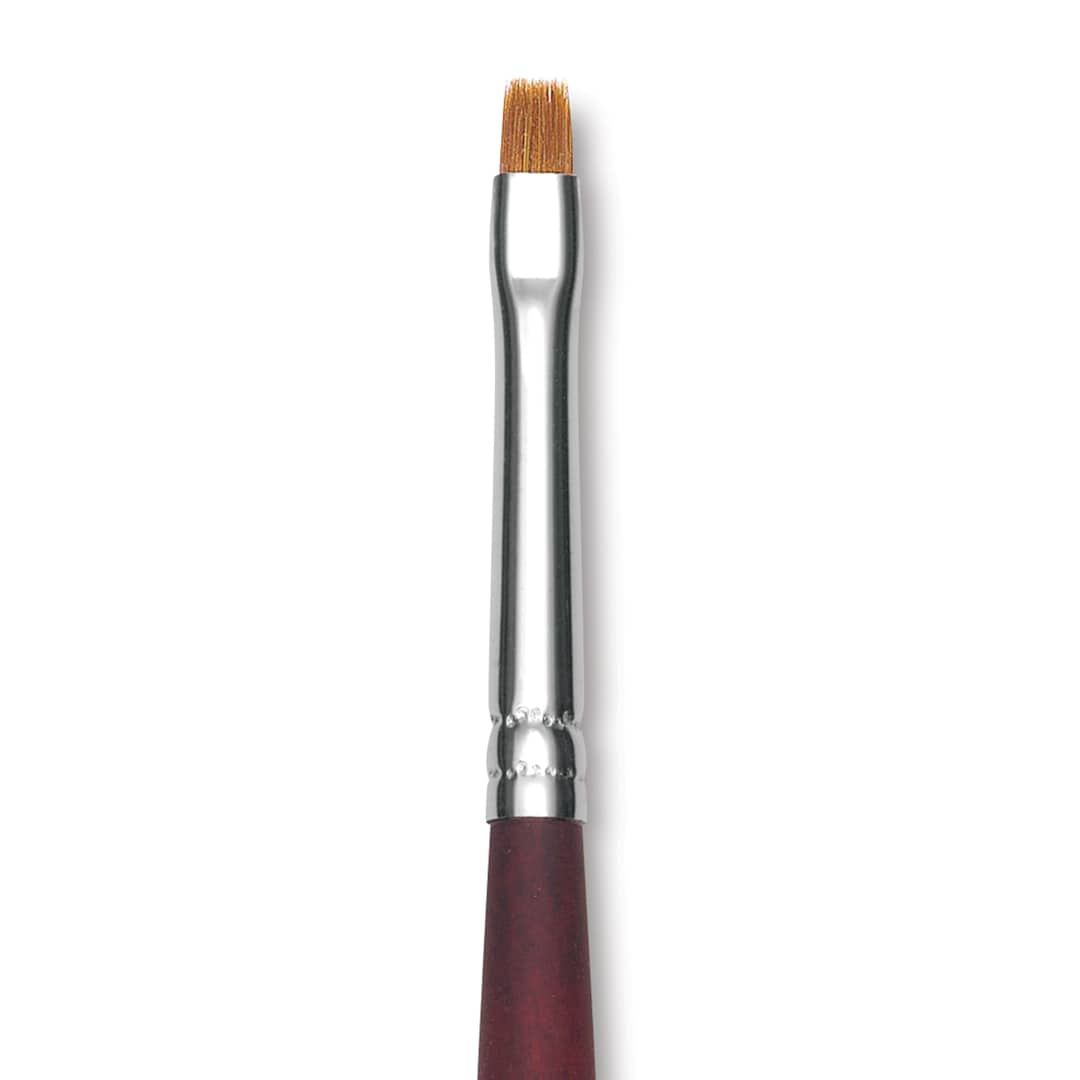 Open in modal - Princeton Velvetouch Series 3900 Synthetic Brush - Bright, Long Handle, Size 2 (close-up)