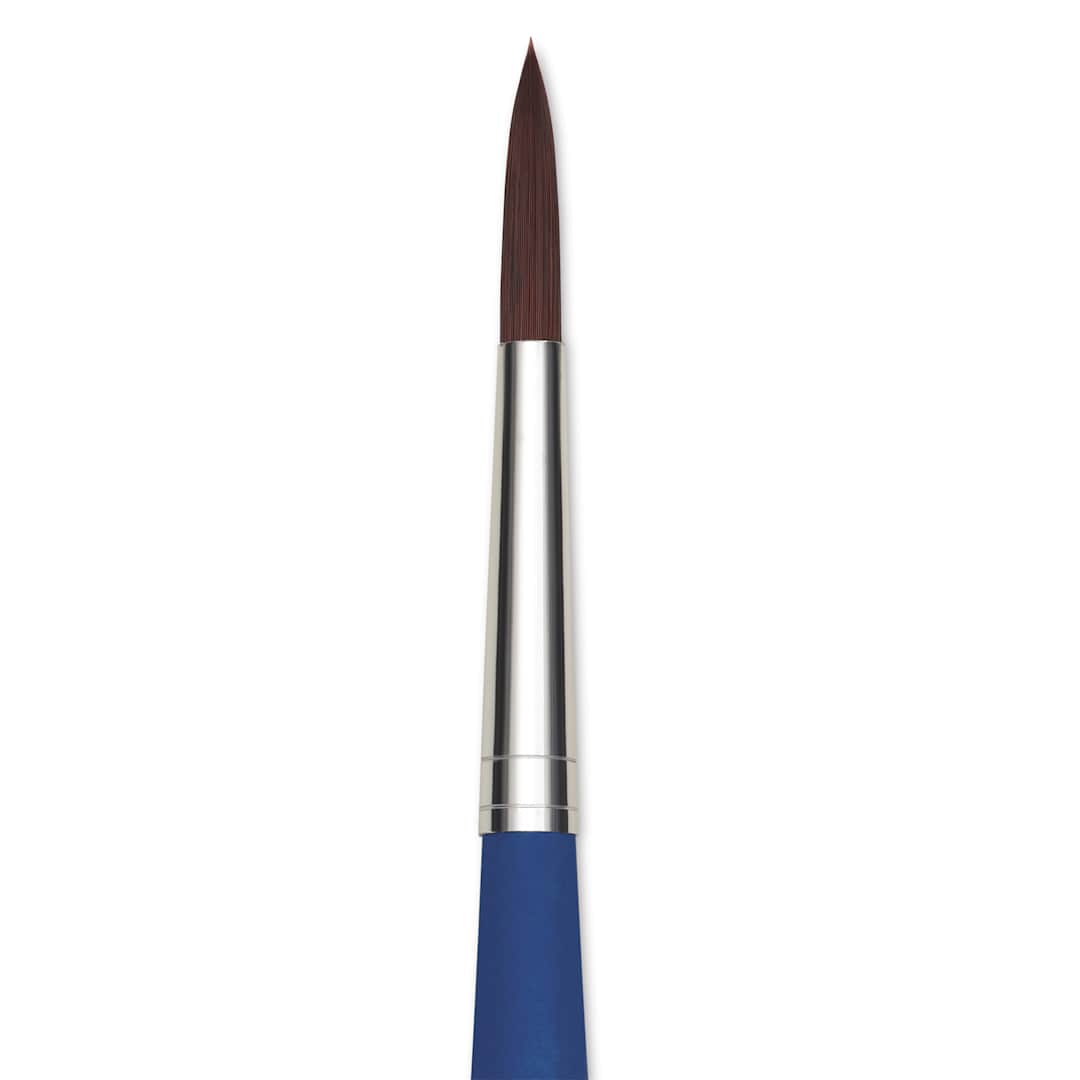 Open in modal - Da Vinci Forte Acrylics Synthetic Brush - Round, Long Handle, Size 8, close-up