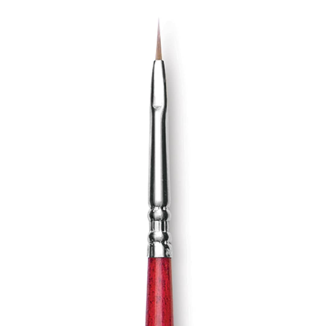 Open in modal - Escoda Opera Takatsu Synthetic Brush - Filbert, Long Handle, Size 0 (Close-up of brush)