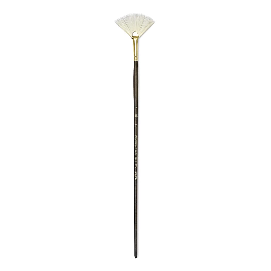 Open in modal - Princeton Series 6300 Dakota Synthetic Bristle Brush - Fan, Long Handle, Size 3