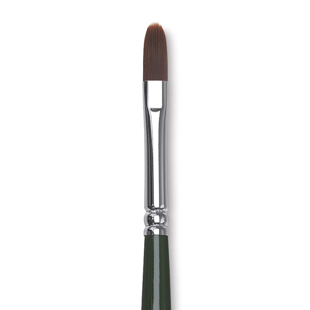 Open in modal - Silver Brush Ruby Satin Synthetic Brush - Filbert, Size 2, Long Handle close-up