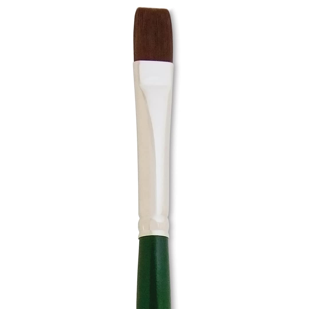 Open in modal - Silver Brush Ruby Satin Synthetic Brush - Bright, Size 6, Long Handle close-up