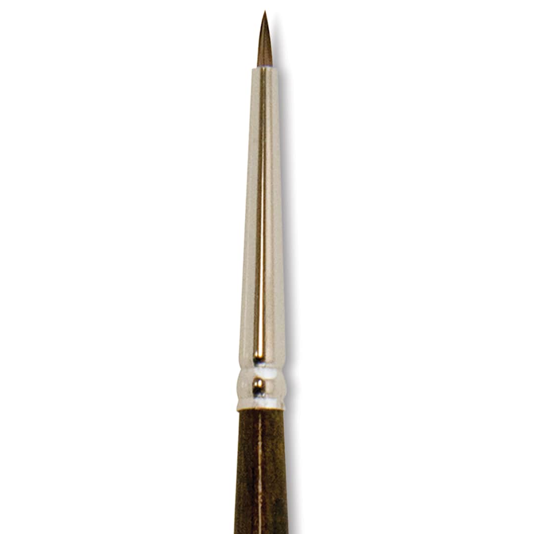 Open in modal - Silver Brush Monza Synthetic Mongoose Artist Brush - Short Round, Size 0 close up