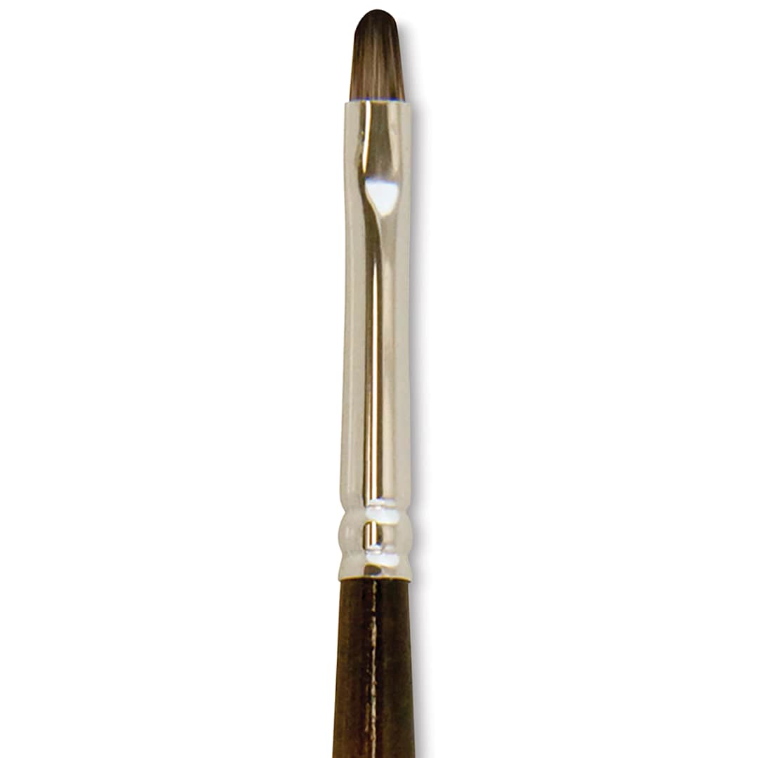 Open in modal - Silver Brush Monza Synthetic Mongoose Artist Brush - Short Filbert, Size 2 (close up)