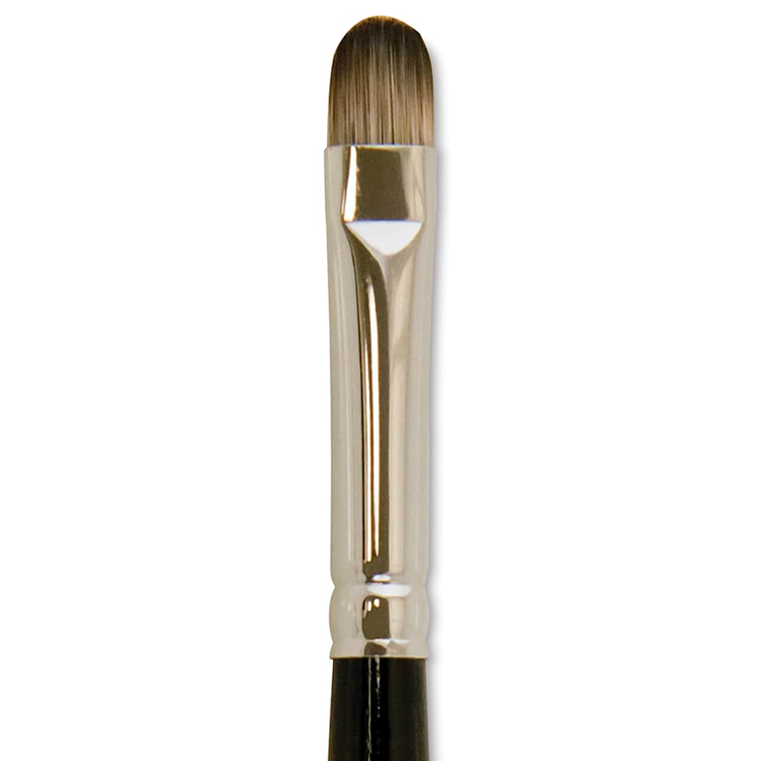 Open in modal - Silver Brush Monza Synthetic Mongoose Artist Brush - Short Filbert, Size 6 close up