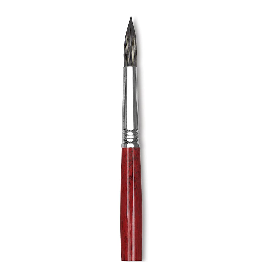 Open in modal - Escoda Black Sable Oil Brush - Round, Size 12 close up