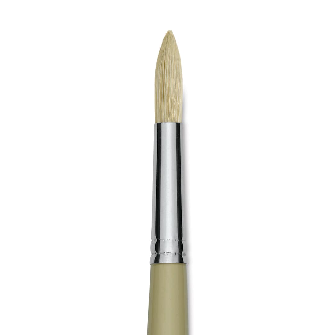 Open in modal - Robert Simmons Signet Brush - Round, Long Handle, Size 8 close up