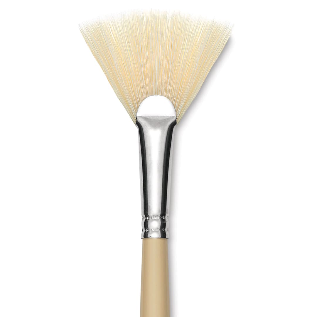 Open in modal - Robert Simmons Signet Brush - Fan Blender, Long Handle, Size 8 close up