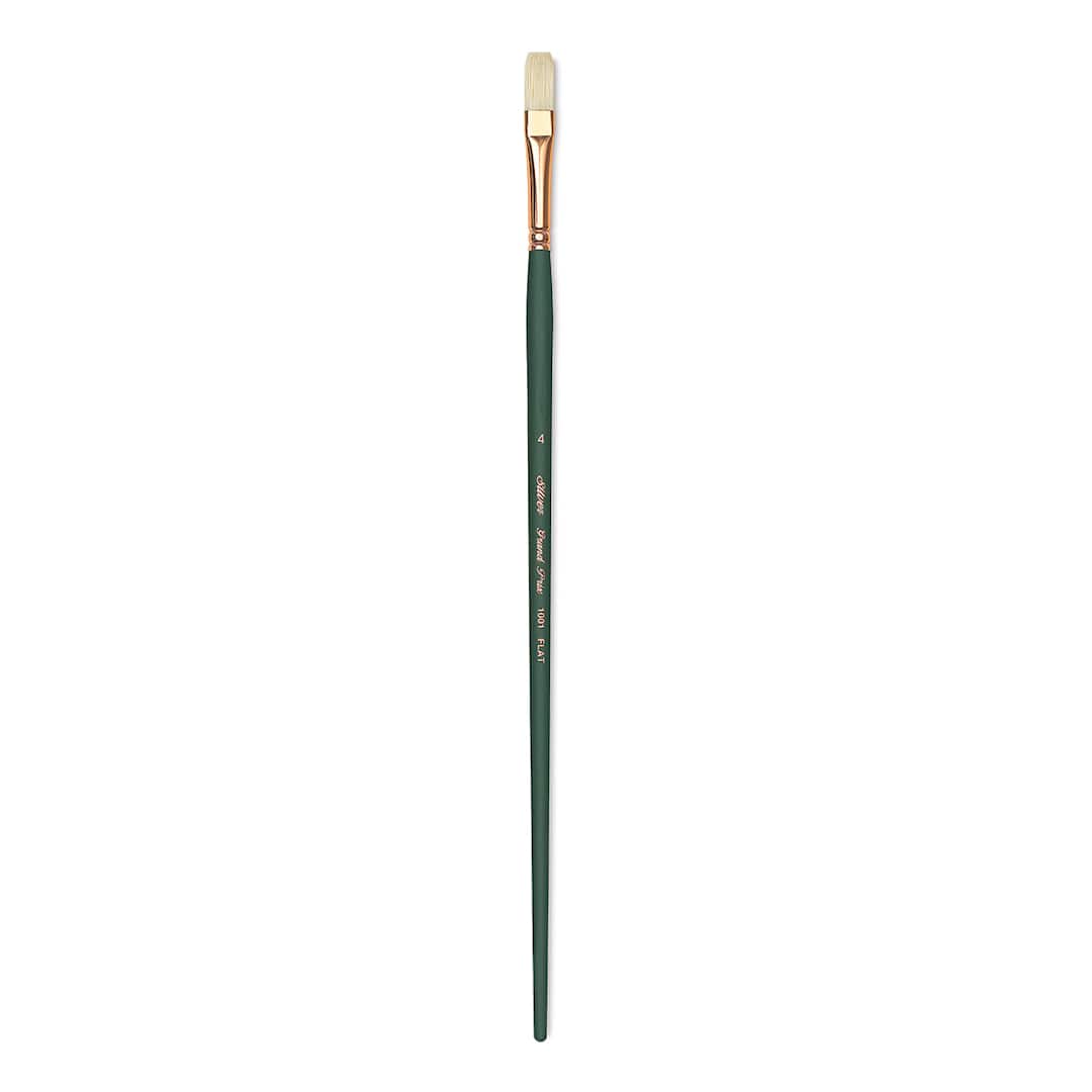 Open in modal - Silver Brush Grand Prix Super Brush - Flat, Long Handle, Size 4