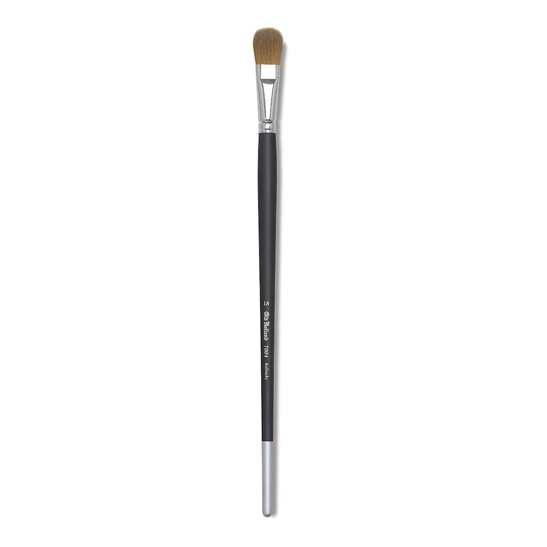 Open in modal - Old Holland Kolinsky Sable Brush - Filbert, Long Handle, Size 18