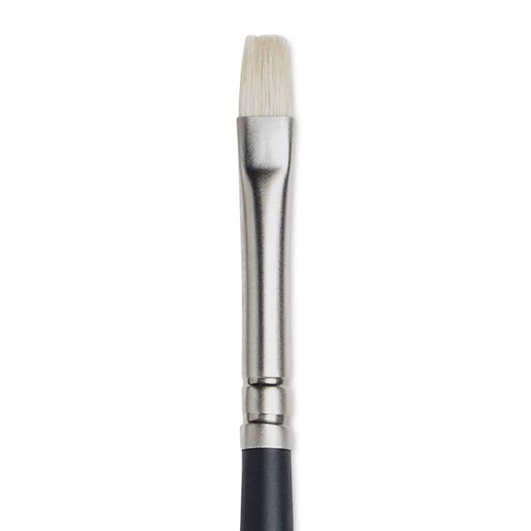 Open in modal - Winsor & Newton Artists' Oil Brush - Bright, Long Handle, Size 1