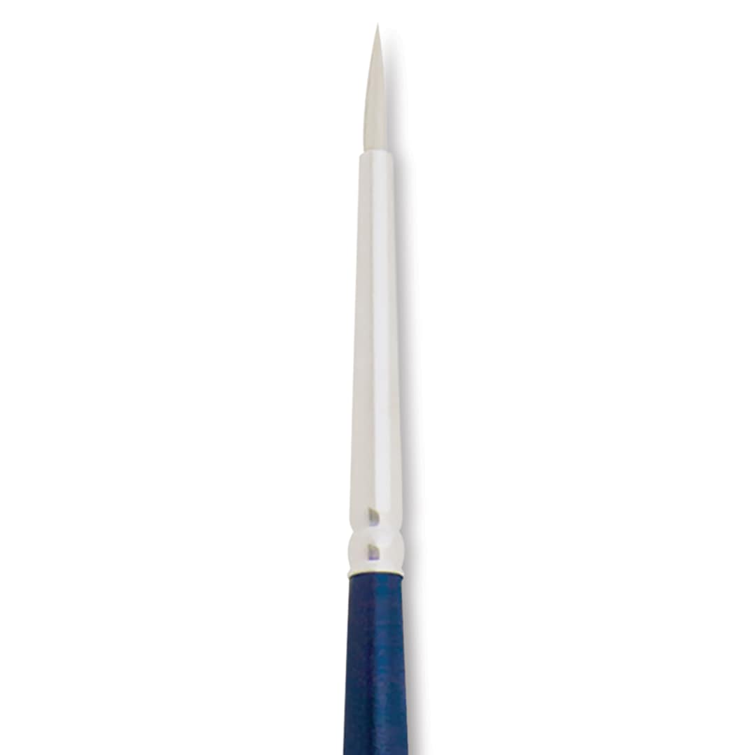 Open in modal - Silver Brush Bristlon Stiff White Synthetic Brush - Round, Size 0 (close-up)