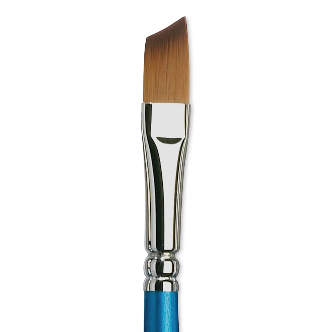 Open in modal - Winsor & Newton Cotman Watercolor Brush - Angled, Short Handle, Size 1/4"