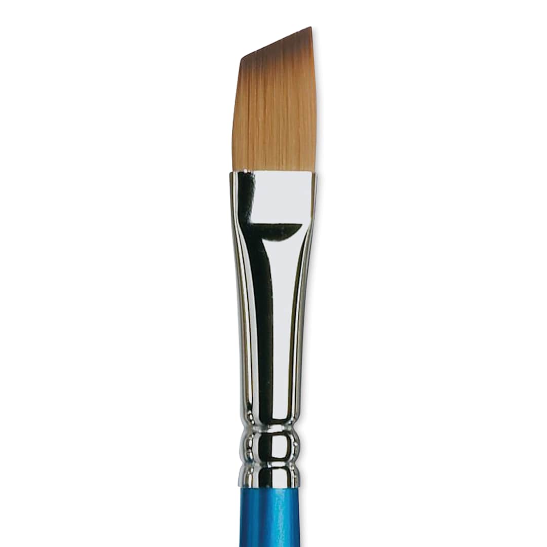 Open in modal - Winsor & Newton Cotman Watercolor Brush - Angled, Short Handle, Size 3/8"
