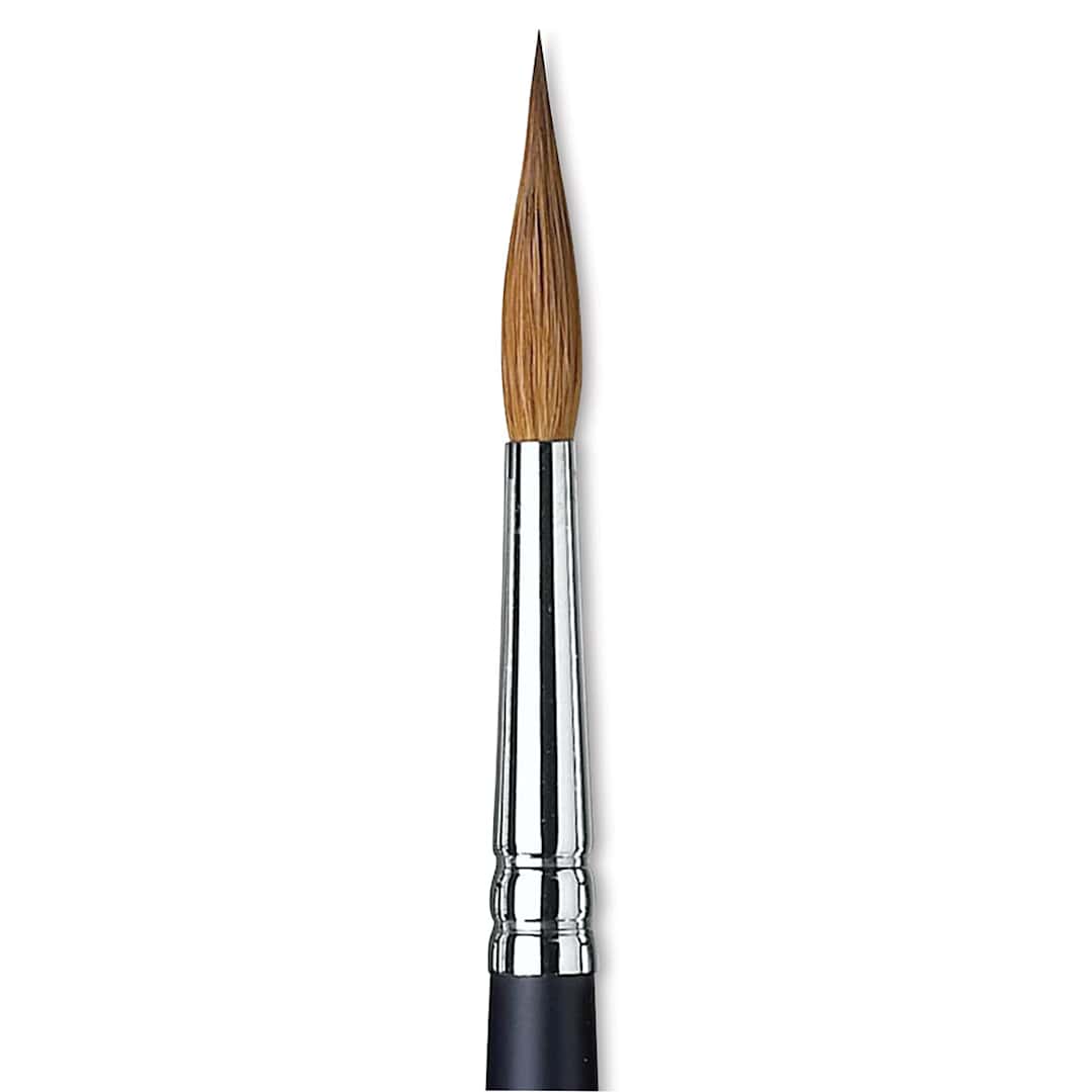 Open in modal - Winsor & Newton Artists' Kolinsky Sable Watercolor Brush - Pointed Round, Short Handle, Size 7