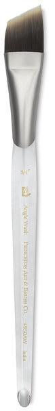 Open in modal - Princeton Glacier Series 4950 Synthetic Brushes - Angle Wash brush shown upright