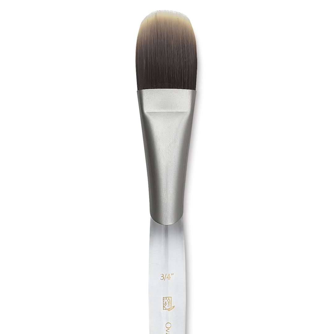 Open in modal - Princeton Synthetic Clear Handle Brush - Oval Wash, Short Handle, Size 3/4"
