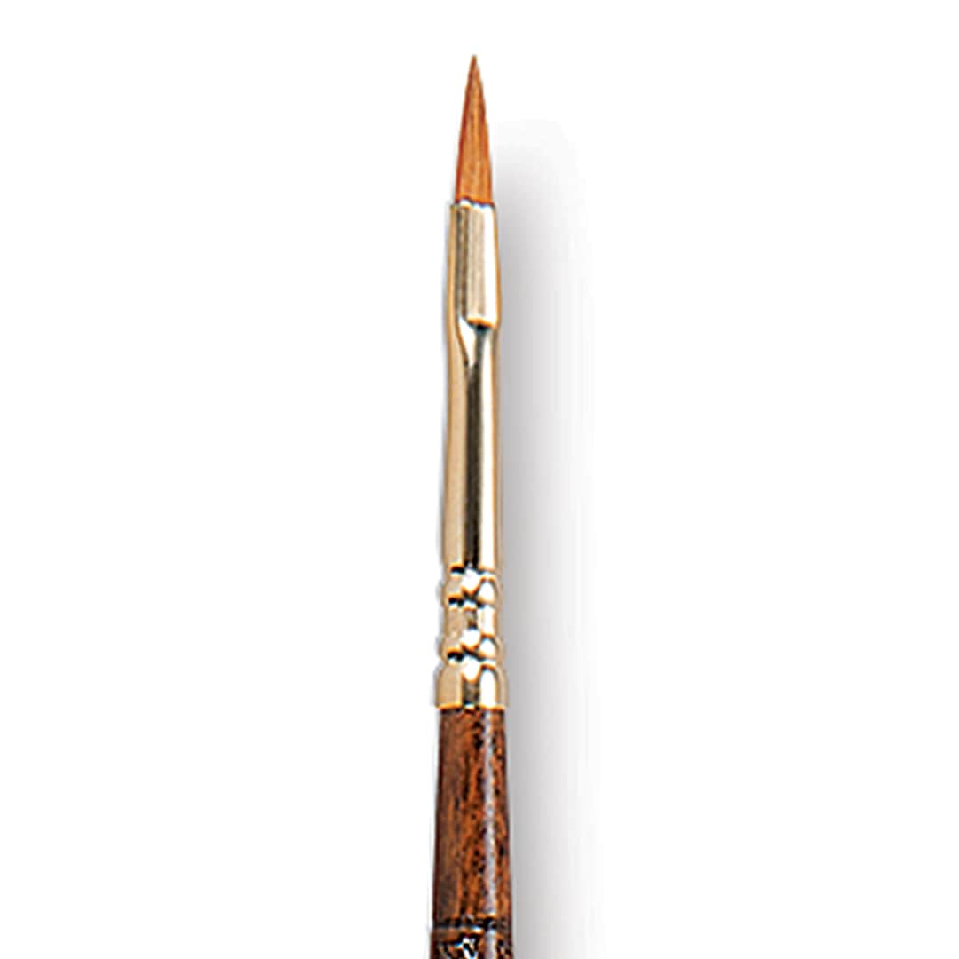 Open in modal - Escoda Reserva Kolinsky-Tajmyr Sable Brush - Filbert, Long Handle, Size 2 close up