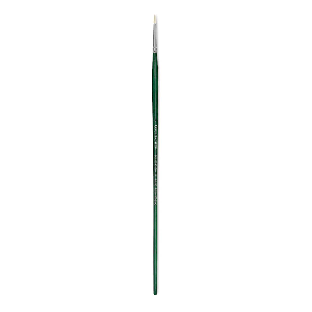 Open in modal - Grumbacher Gainsborough Brush - Round, Long Handle, Size 0