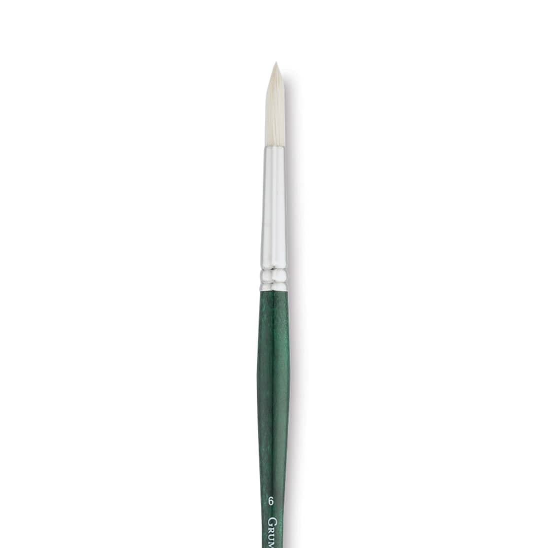 Open in modal - Grumbacher Gainsborough Brush - Round, Long Handle, Size 6