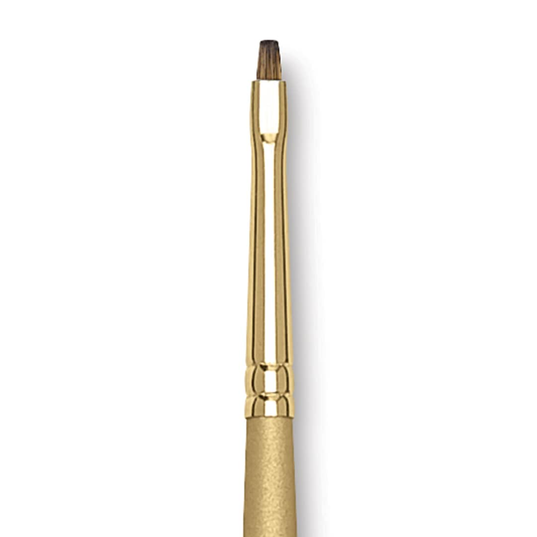 Open in modal - Princeton Synthetic Mongoose Brush - Bright, Long Handle, Size 0 close up