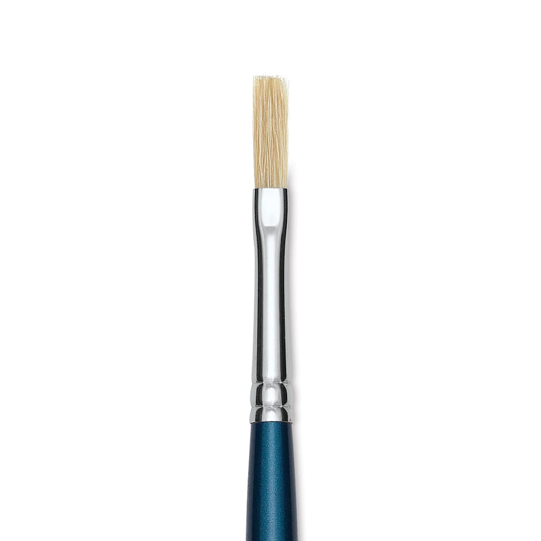 Open in modal - Grumbacher Academy Hog Bristle Brush - Flat, Size 2