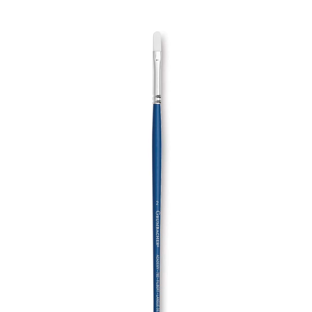 Open in modal - Grumbacher Academy Oil and Acrylic Brush - Filbert, Size 2