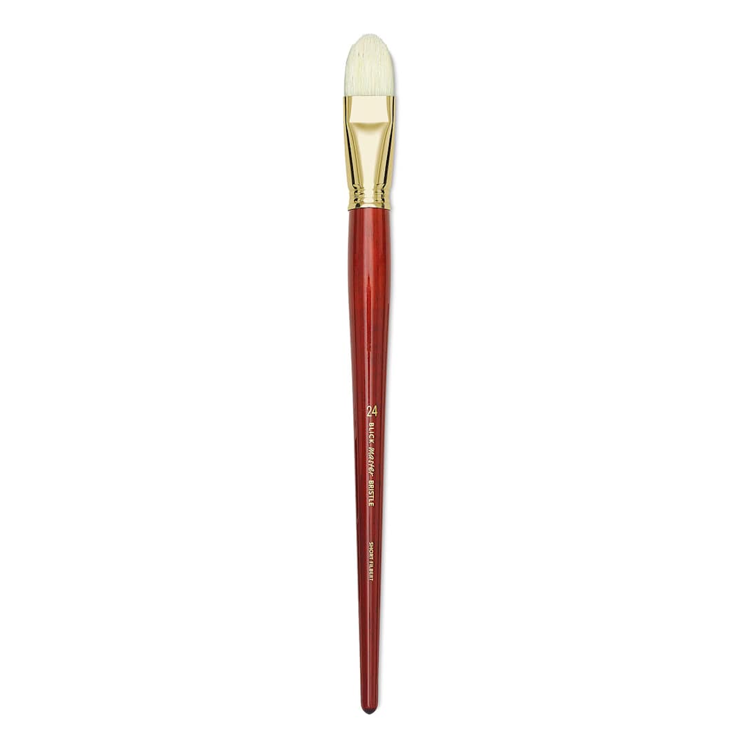 Open in modal - Blick Master Bristle Brush - Short Filbert, Long Handle, Size 24