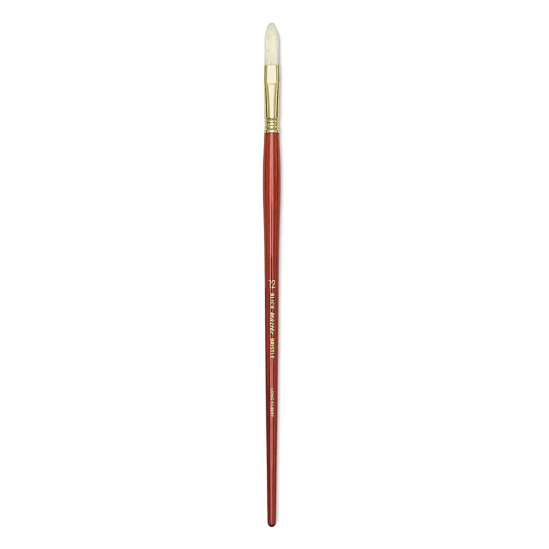 Open in modal - Blick Master Bristle Brush - Long Filbert, Long Handle, Size 12