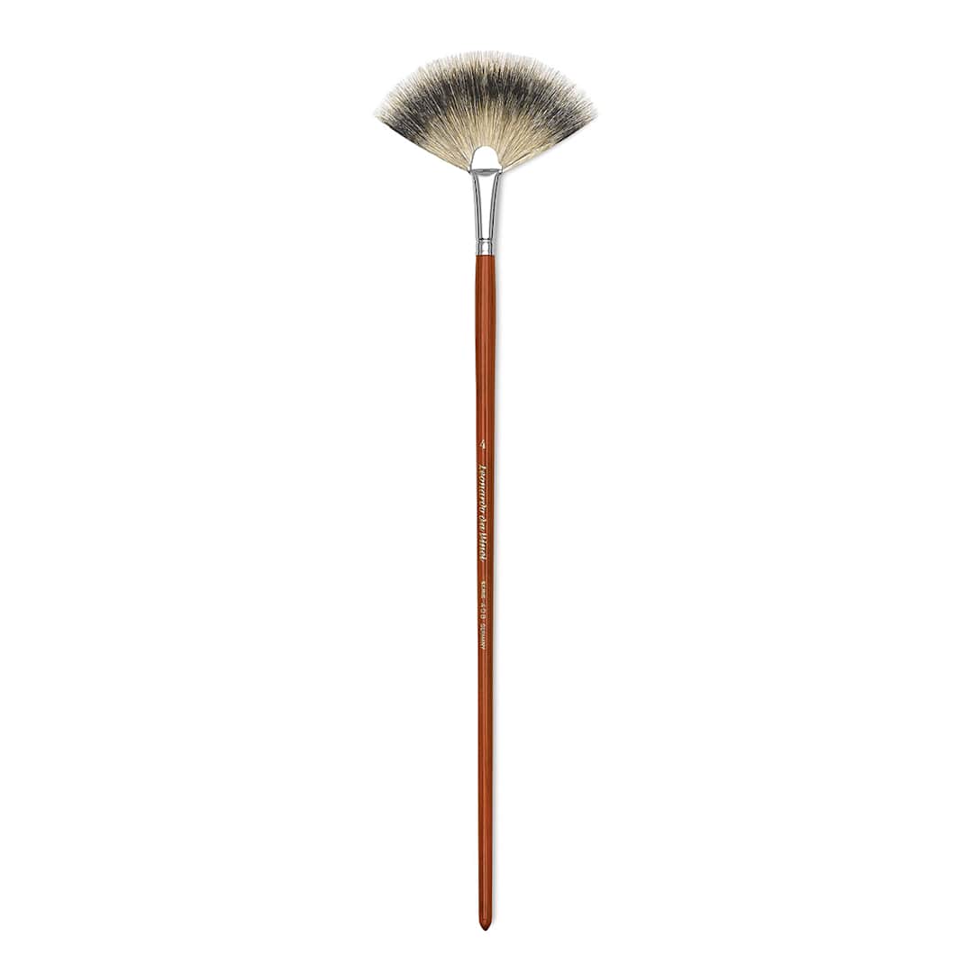 Open in modal - Da Vinci Pure Badger Brush - Fan Blender, Long Handle, Size 4