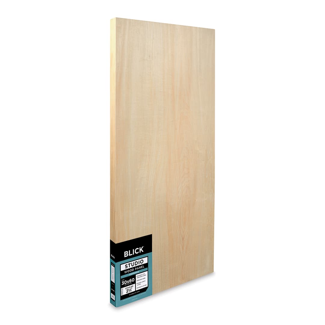 Open in modal - Blick Studio Artists' Wood Panels - Extra Deep Cradle Panel, 30" x 60", 2-1/2" Cradle