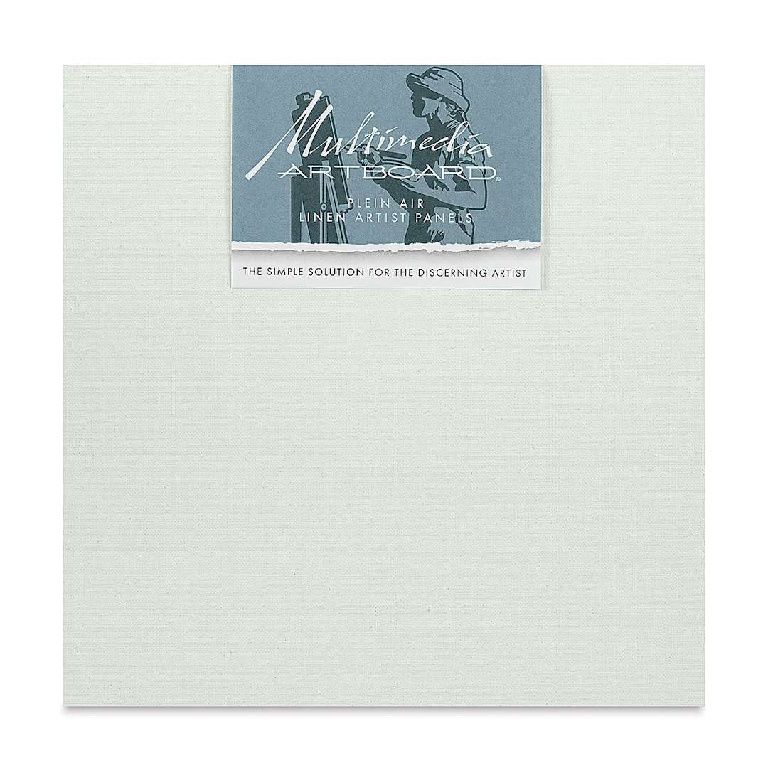 Open in modal - Multimedia Artboard Plein Air Claessens Linen Artist Panel - 12" x 12", 15 DP, Pkg of 3 front of package