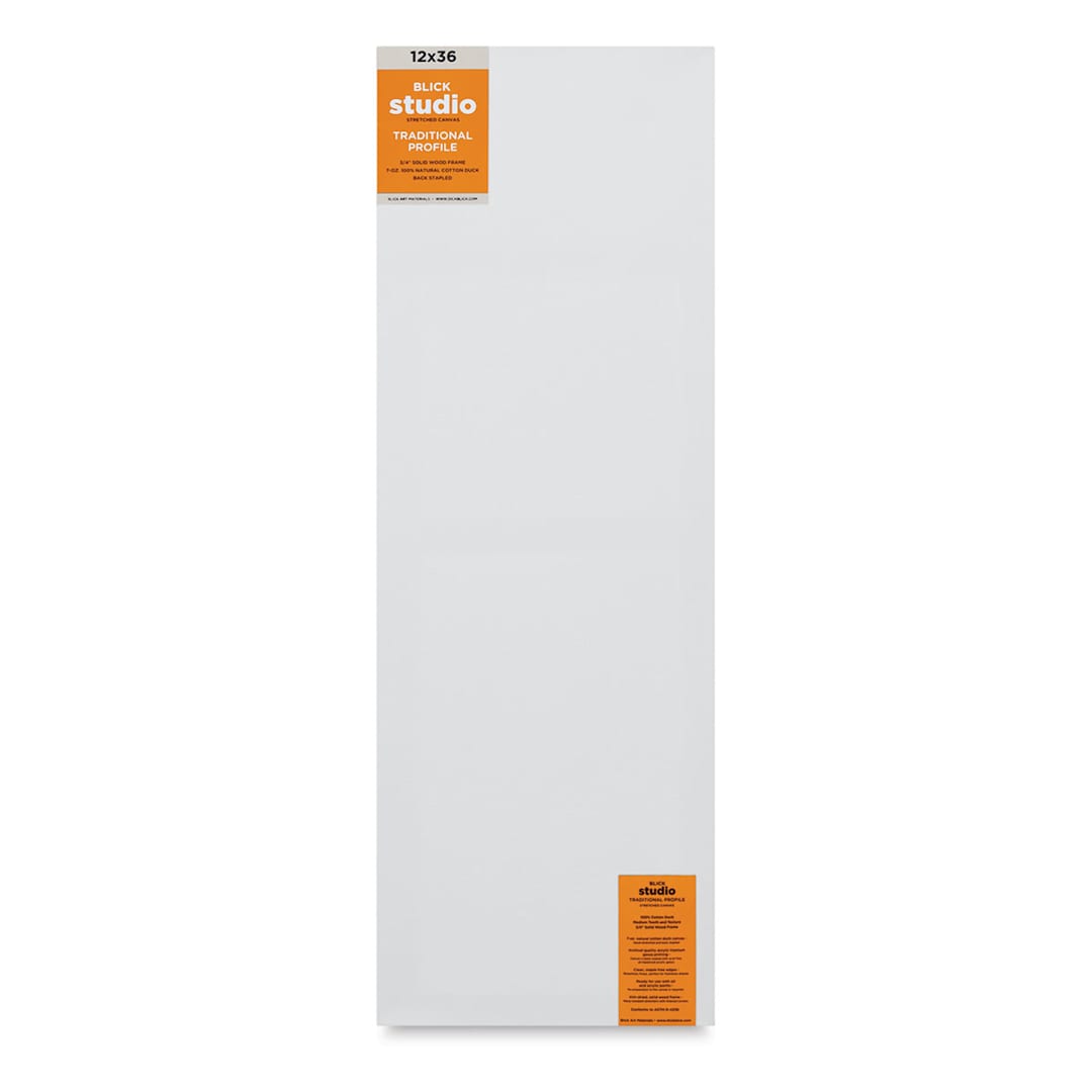 Open in modal - Blick Studio Stretched Cotton Canvas - Traditional Profile, 12" x 36" (front)