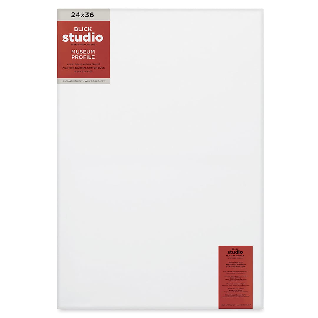 Open in modal - Blick Studio Stretched Cotton Canvas - Museum Profile, 24" x 36" (front)