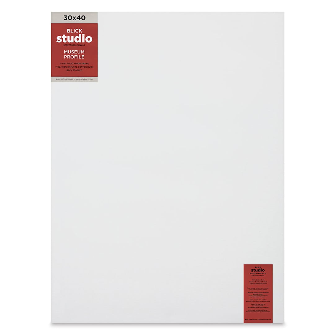 Open in modal - Blick Studio Stretched Cotton Canvas - Museum Profile, 30" x 40" (front)