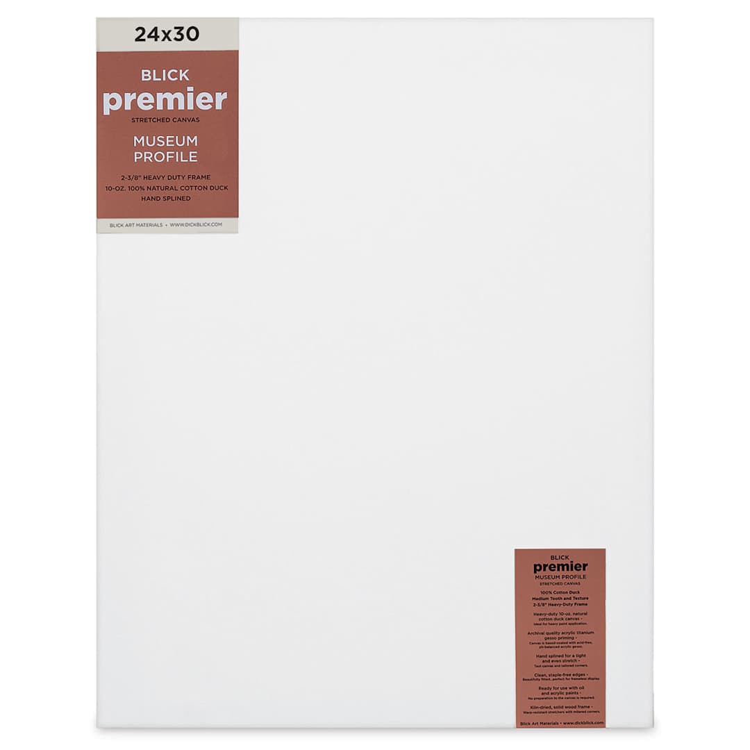Open in modal - Blick Premier Stretched Cotton Canvas - Museum Profile, Splined, 24" x 30" (front)