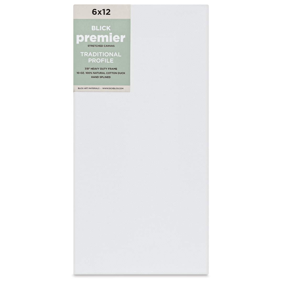 Open in modal - Blick Premier Stretched Cotton Canvas - Traditional Profile, Splined, 6" x 12", front