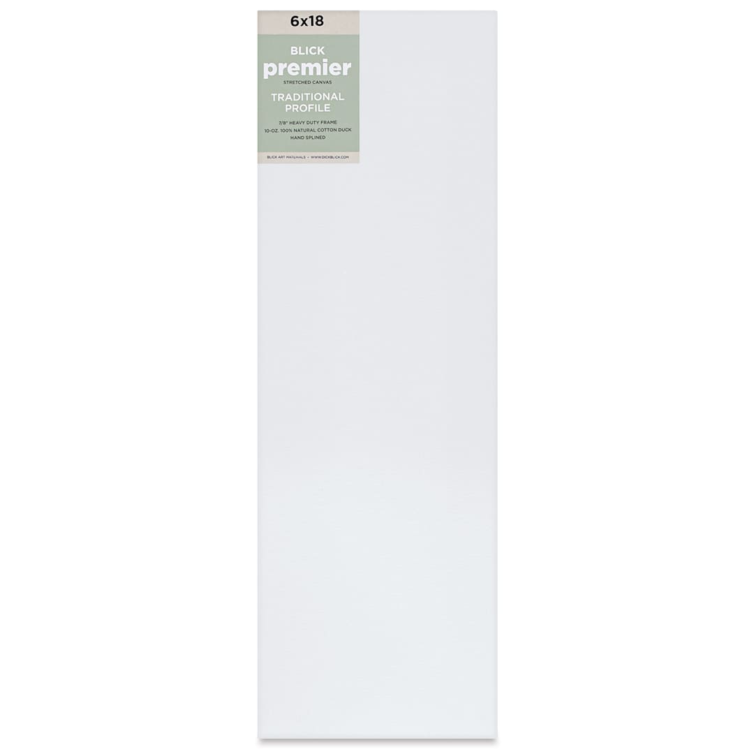 Open in modal - Blick Premier Stretched Cotton Canvas - Traditional Profile, Splined, 6" x 18", front