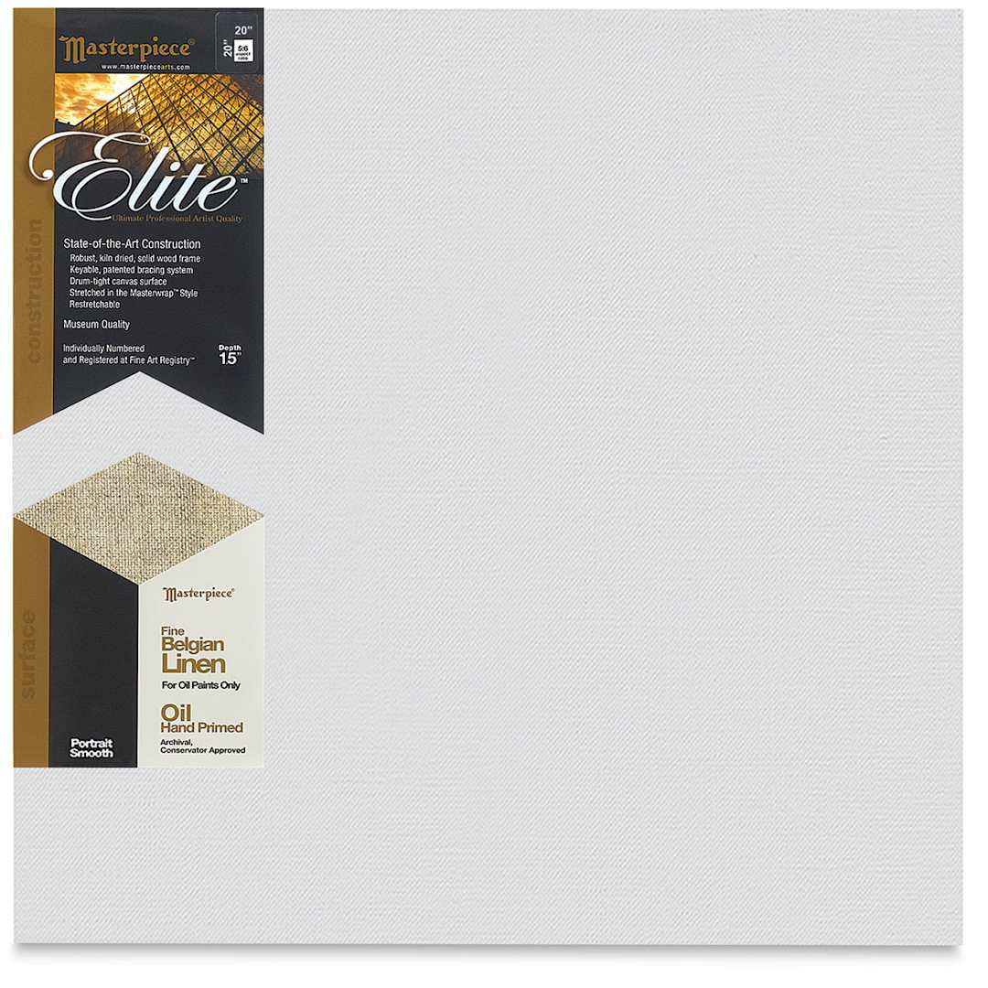 Open in modal - Masterpiece Elite Portrait Smooth Canvas - 20" x 20", Oil Primed
