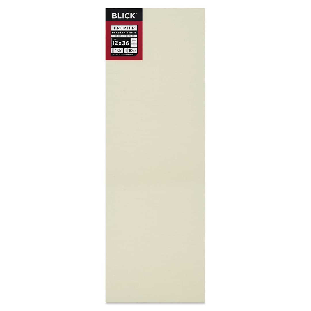 Open in modal - Blick Premier Belgian Linen - 12" x 36", Oil-Primed, 1-3/8" Profile, front