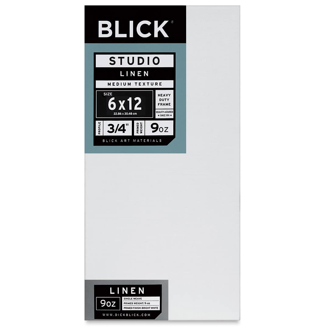 Open in modal - Blick Studio Linen Stretched Canvas - 6" x 12", Traditional 3/4" Profile