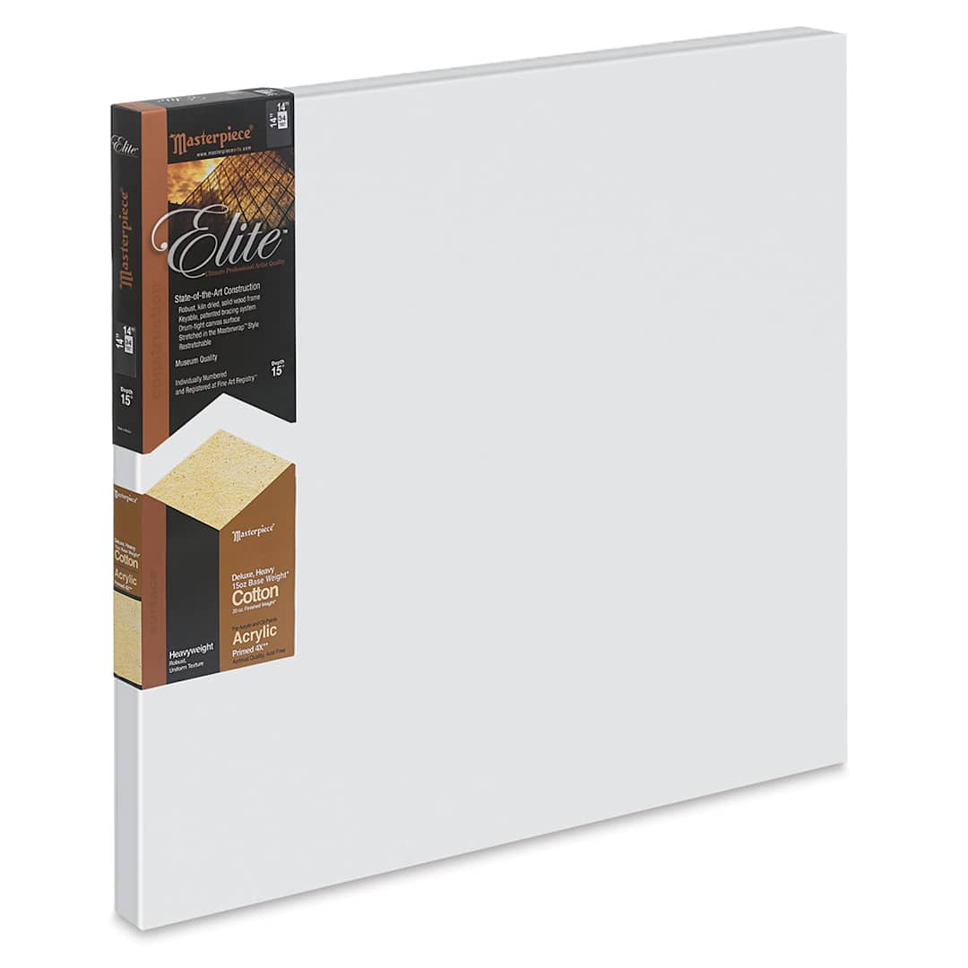 Open in modal - Masterpiece Elite Cotton Canvas - 14" x 14", Acrylic Primed