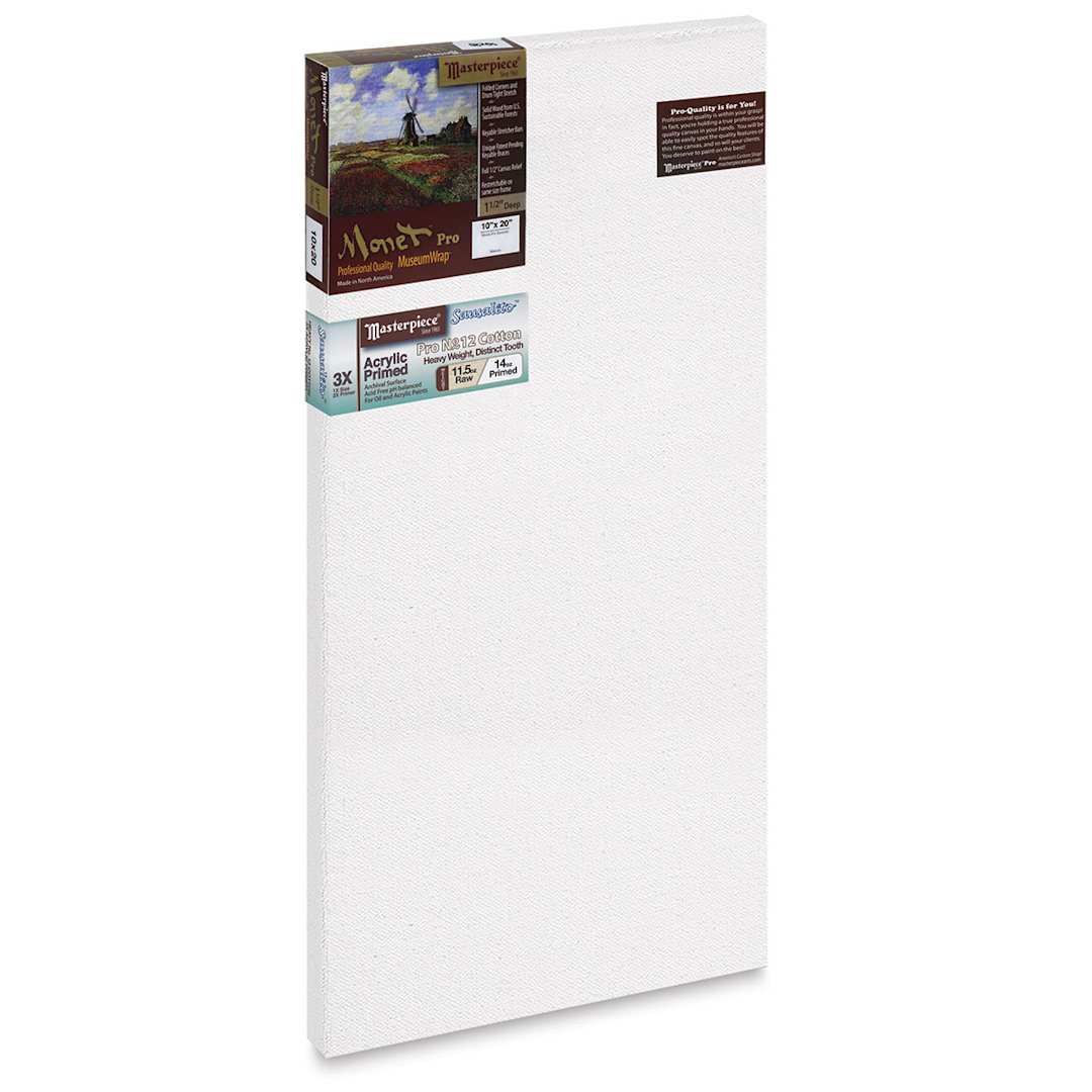 Open in modal - Masterpiece Monet Pro Sausalito Cotton Canvas - 10" x 20", Acrylic-Primed