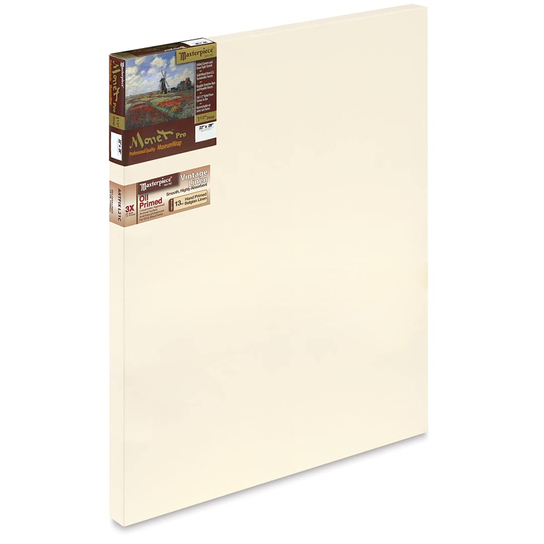 Open in modal - Masterpiece Monet Pro Linen Canvas - 22" x 28", Oil Primed
